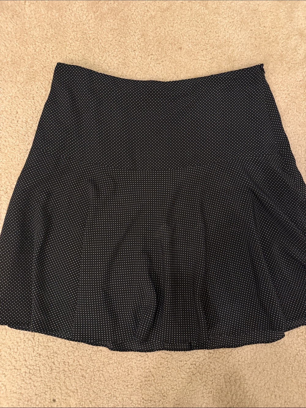 Ralph Lauren Black Mini Skirt with White Dot Grid #NWOT